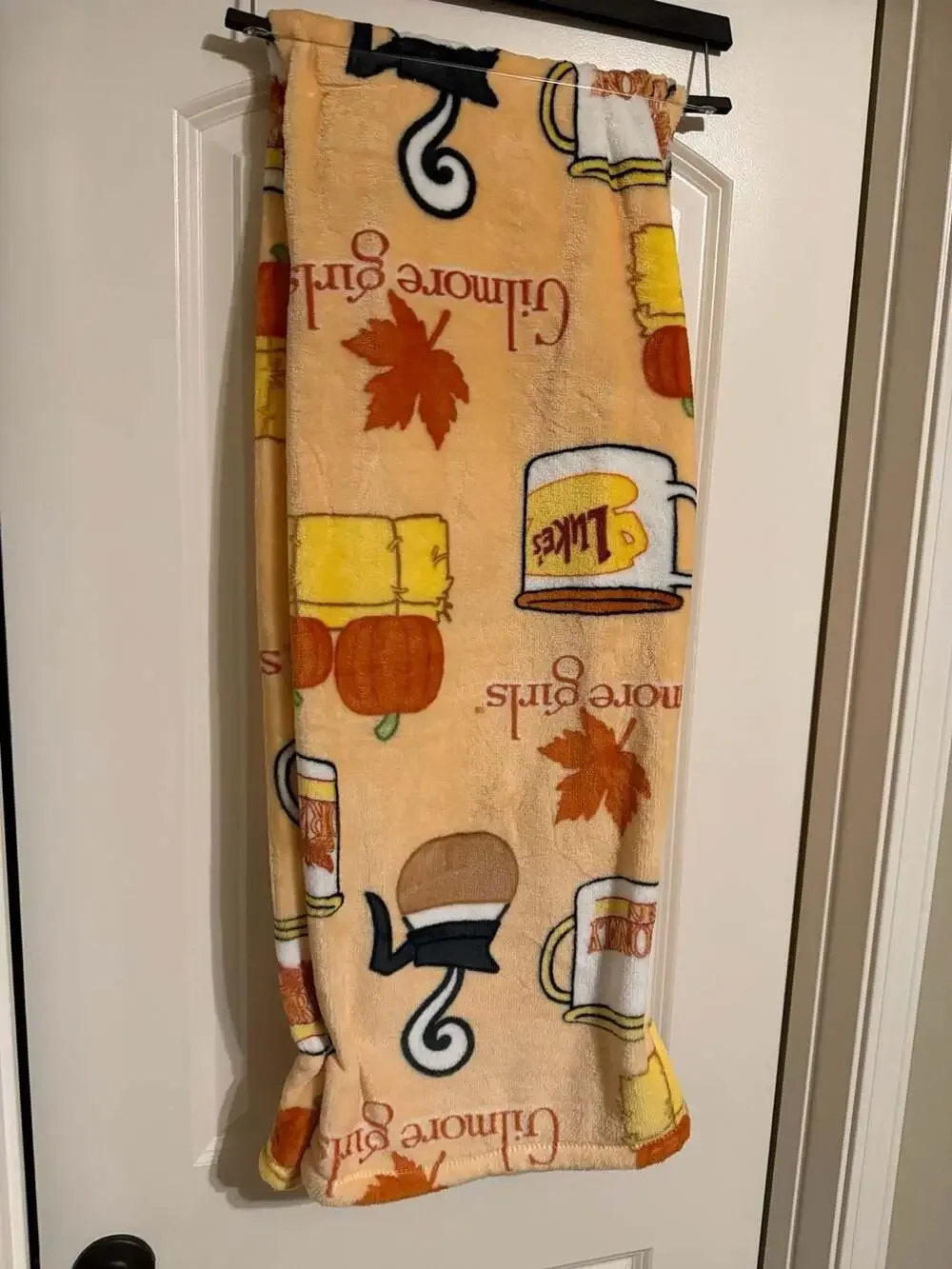 Gilmore Girls Plush Throw Size 50in x 70in Fall Coffee Pumpkin Blanket